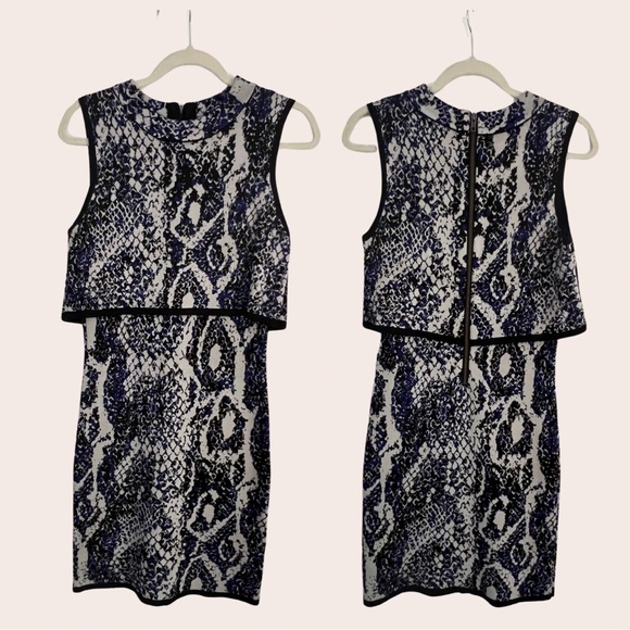 NWT Knit bodycon layered mini dress || FRENCH CONNECTION || size 8 - Picture 1 of 8